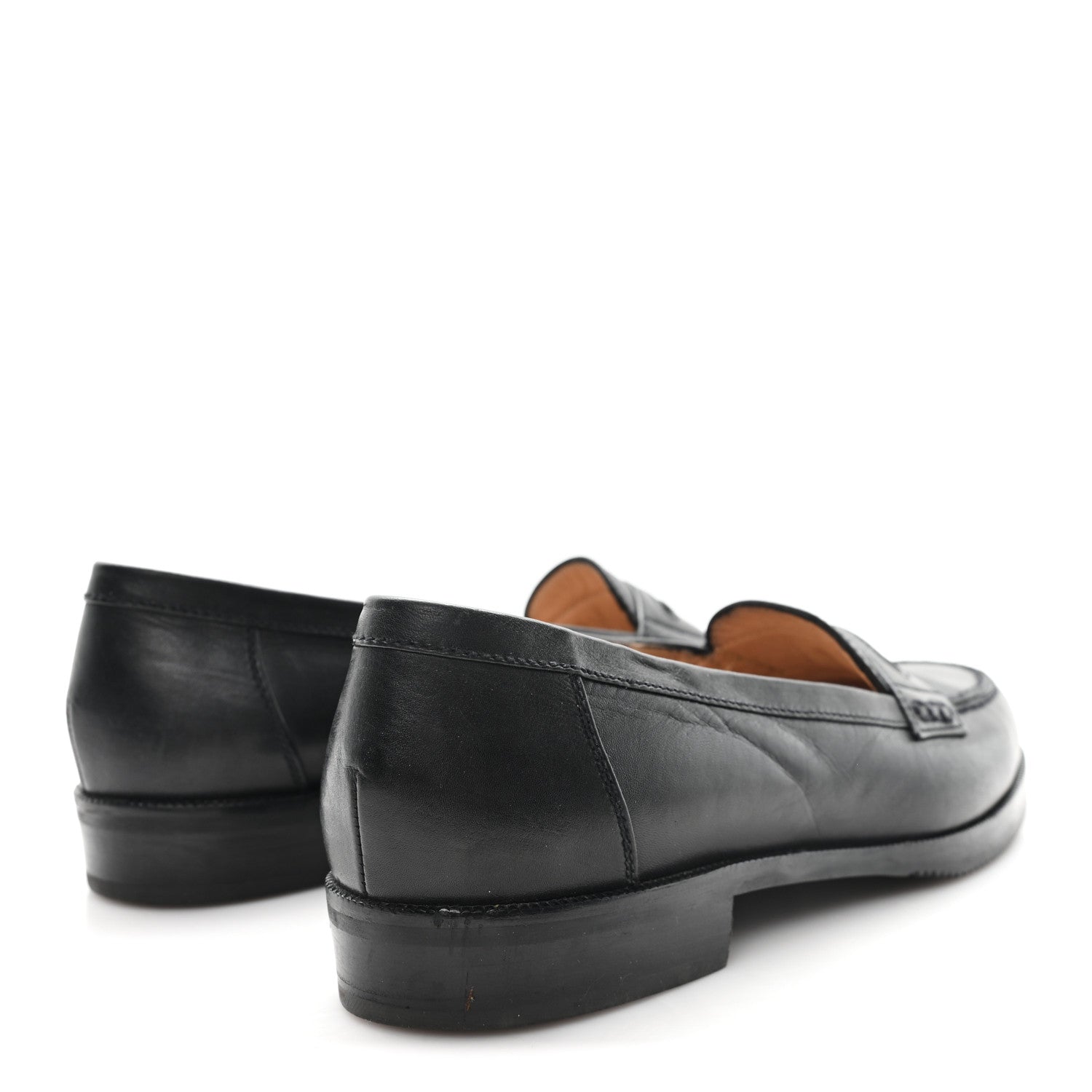 Chanel Lambskin CC Penny Loafers 36.5 Black 5 of 10
