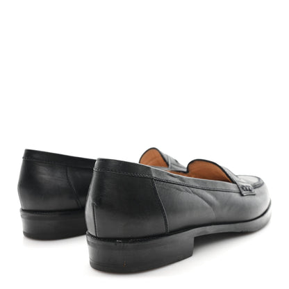 Chanel Lambskin CC Penny Loafers 36.5 Black 5 of 10