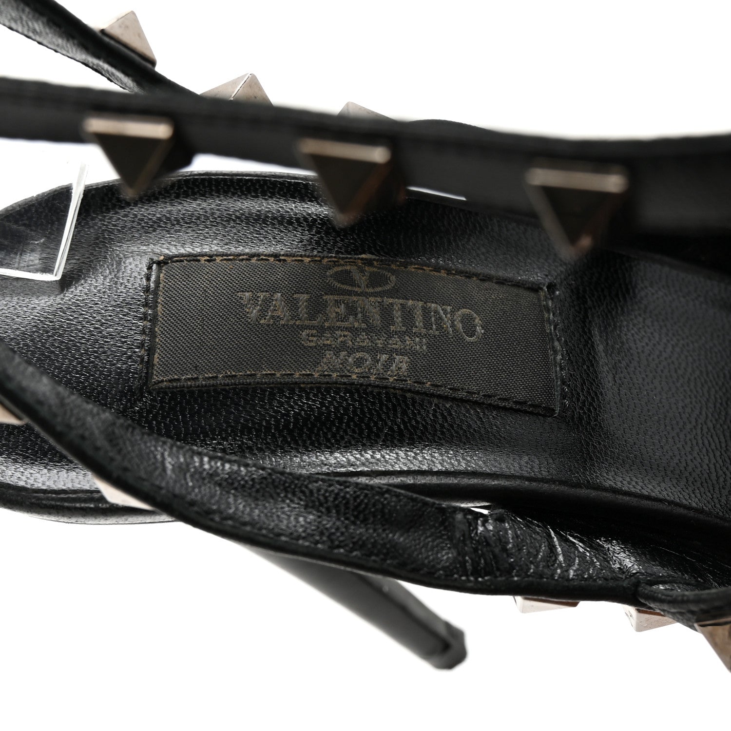 Valentino Garavani Calfskin Nappa Rockstud Ankle Strap 100mm Pumps 37 Black 8 of 8