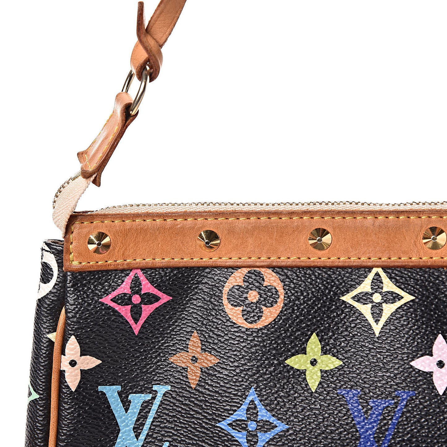 Monogram Multicolor Pochette Accessories Black
