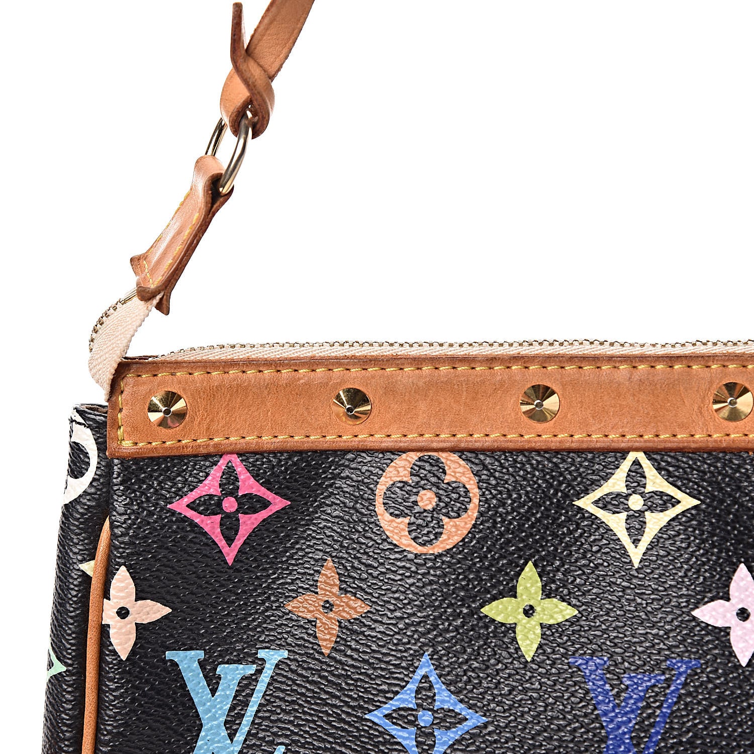 Louis Vuitton Monogram Multicolor Pochette Accessories Black 10 of 13