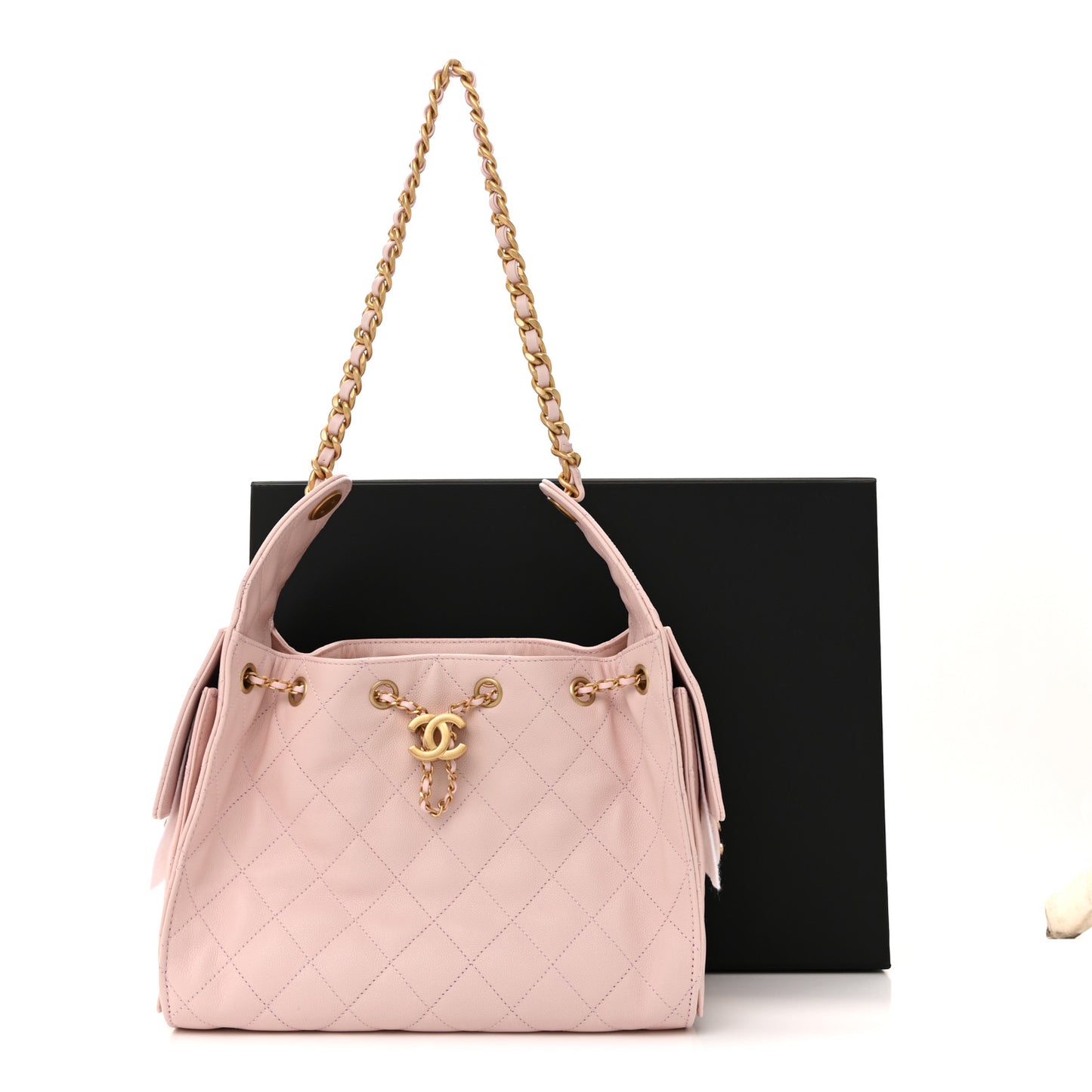 Caviar Quilted Small Chanel 25 Handbag Light Pink