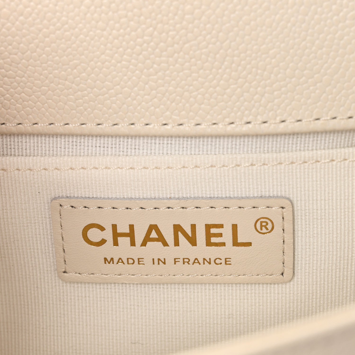 Chanel Caviar Chevron Quilted Small Boy Flap White 6 of 11
