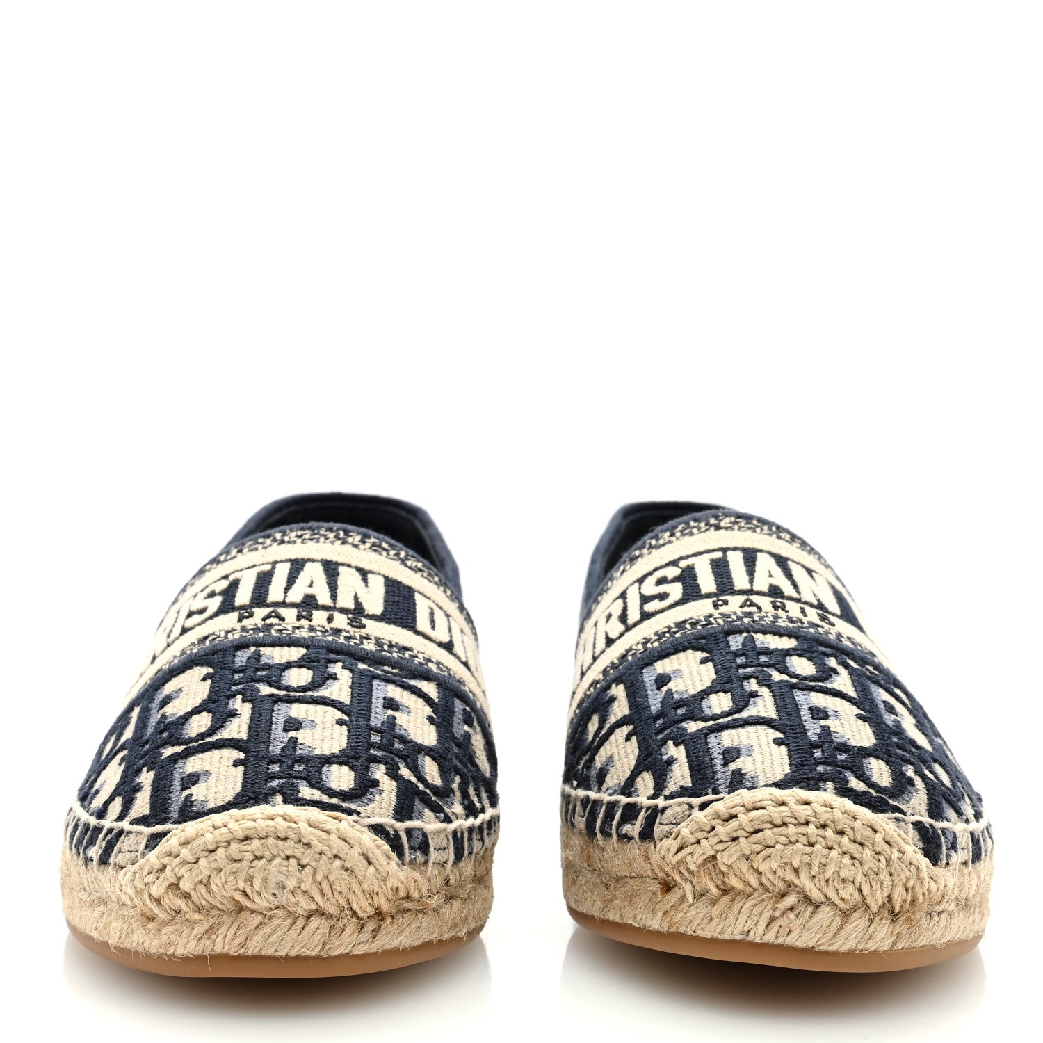 Christian Dior Oblique Embroidered Granville 15mm Espadrilles 38 Deep Blue 3 of 8