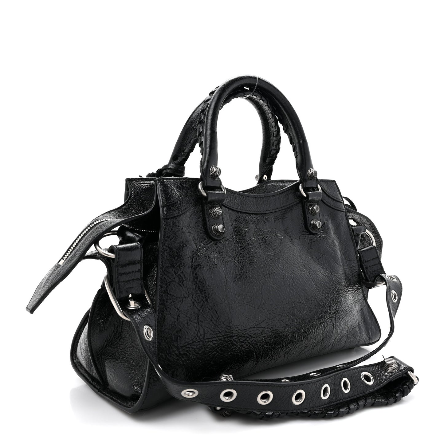 Agneau Arena Small Neo Cagole City Handbag Black