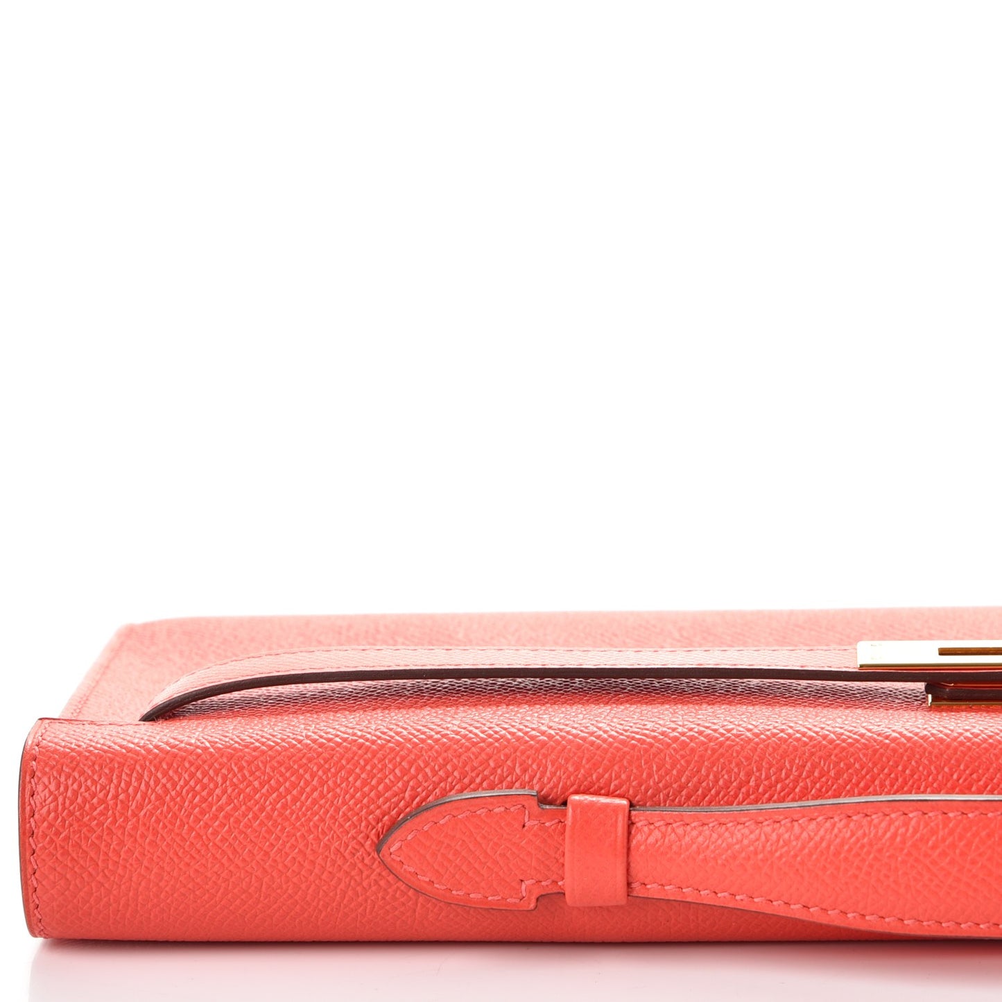 Epsom Kelly Cut Clutch Pochette Rose Jaipur