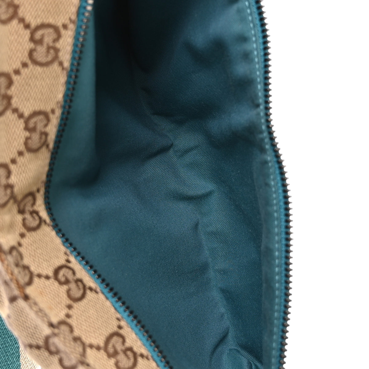 GG Monogram Web Double Pocket Belt Bag Turquoise