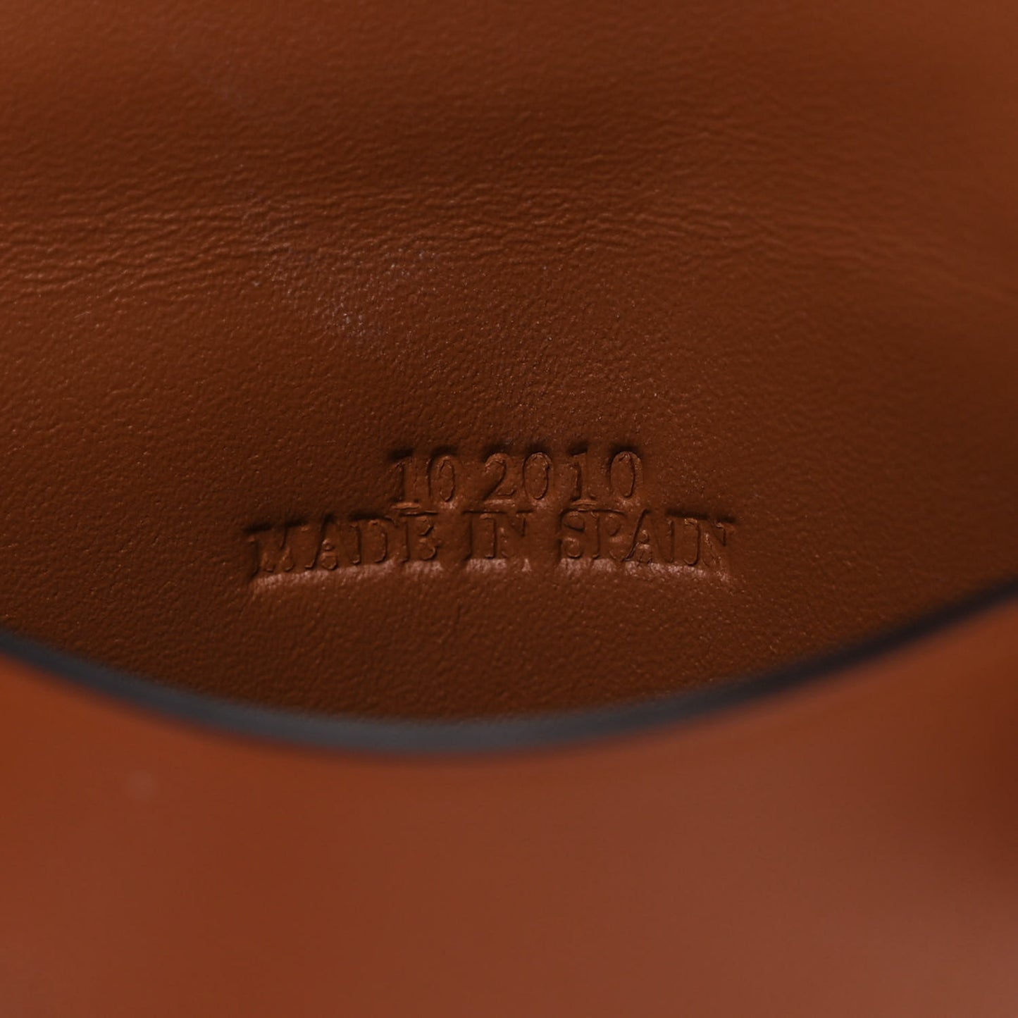 Soft Calfskin Mini Heel Pouch Tan