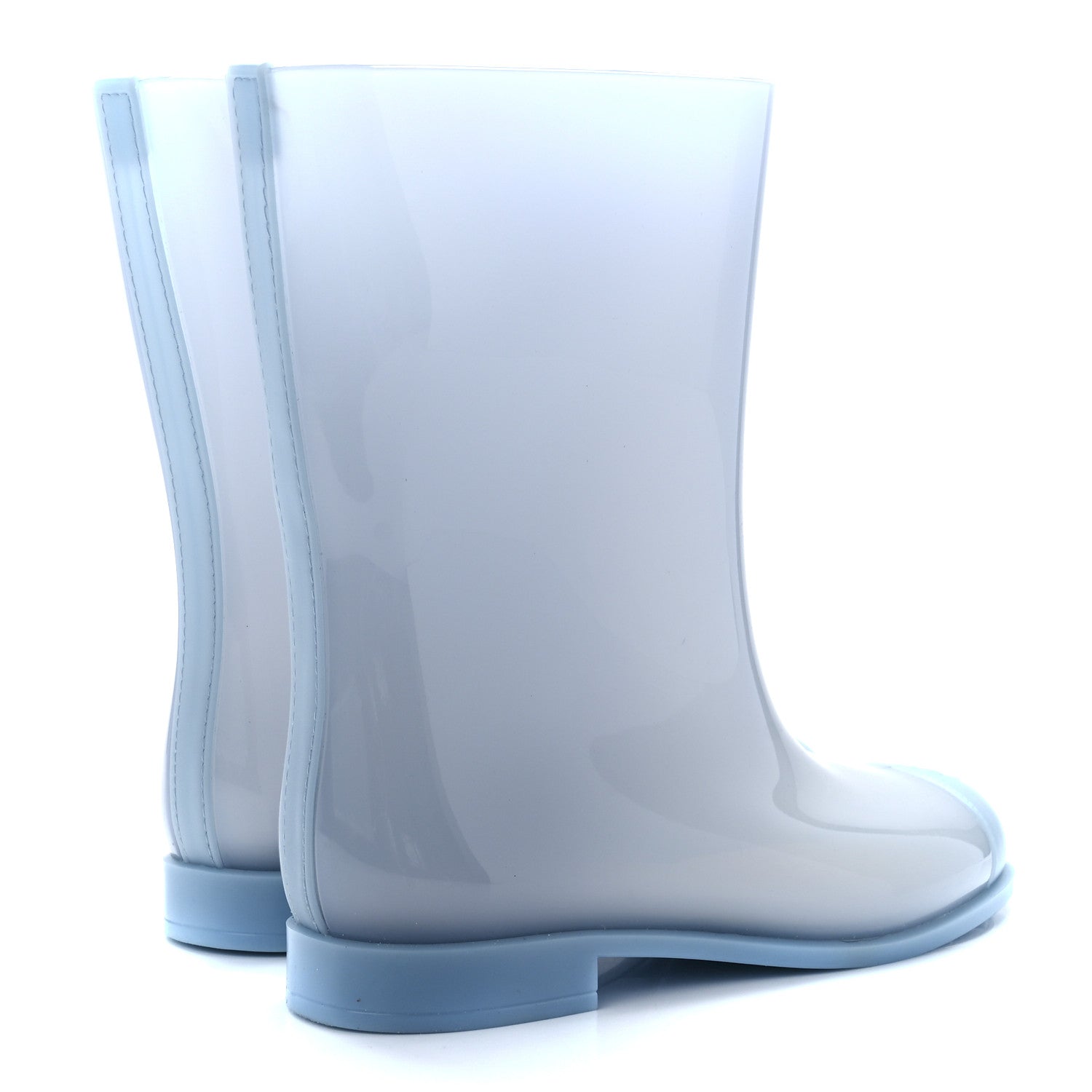 Chanel Rubber Rain Boots 38 Light Blue 4 of 7