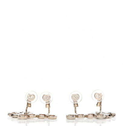 Chanel Metal Pearl CC Coco Climber Clip On Earrings Gold 3 of 6