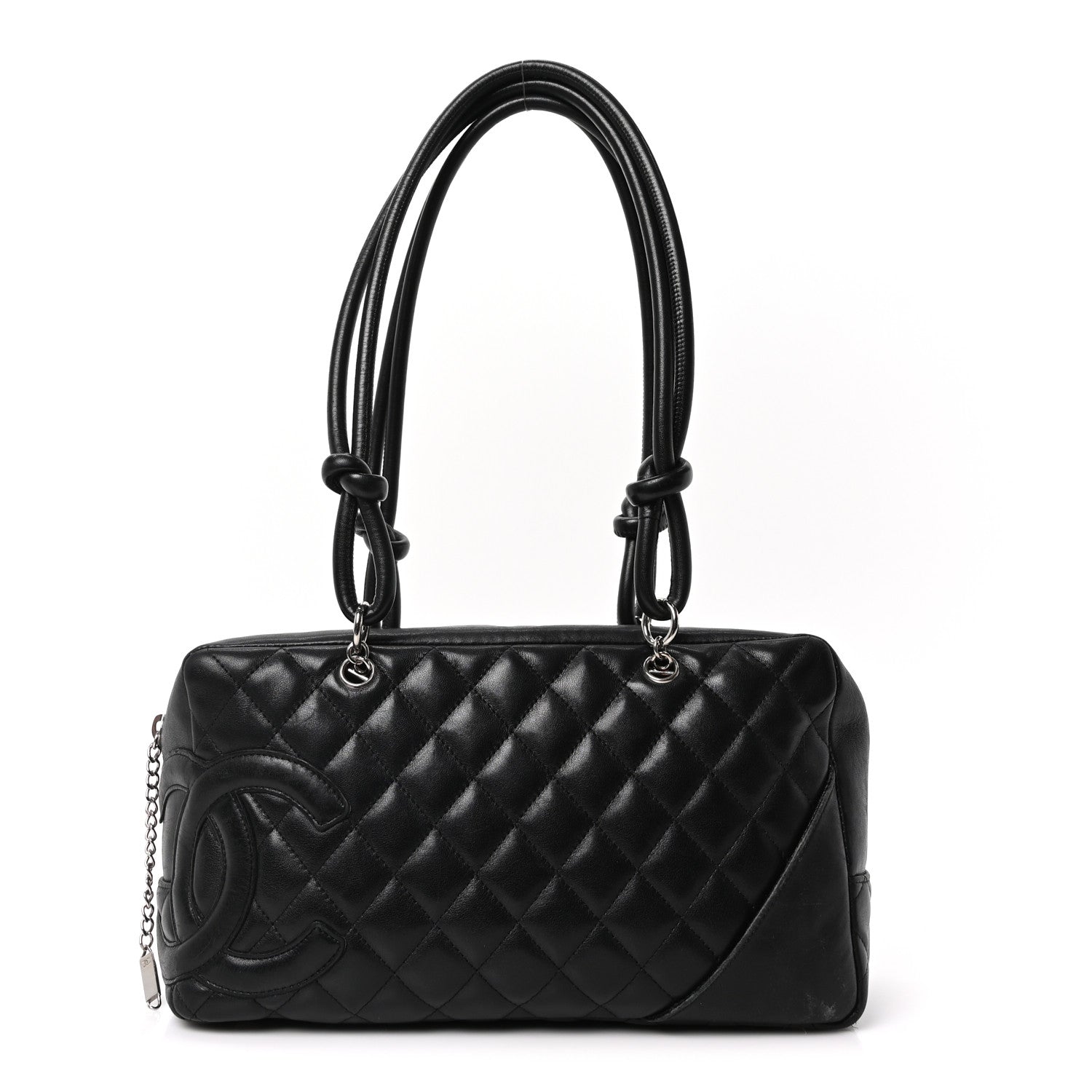 Chanel Calfskin Quilted Large Cambon Bowler Black 1 of 10
