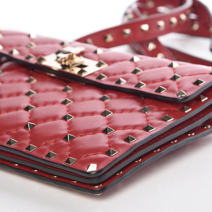 Valentino Garavani Nappa Rockstud Spike Crossbody Bag Rosso Valentino 6 of 10