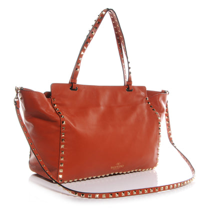 Valentino Garavani Vitello Medium Rockstud Tote English Red 3 of 10
