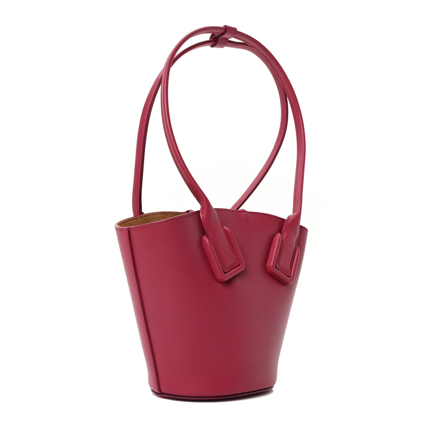Calfskin Small Basket Tote Amaranto