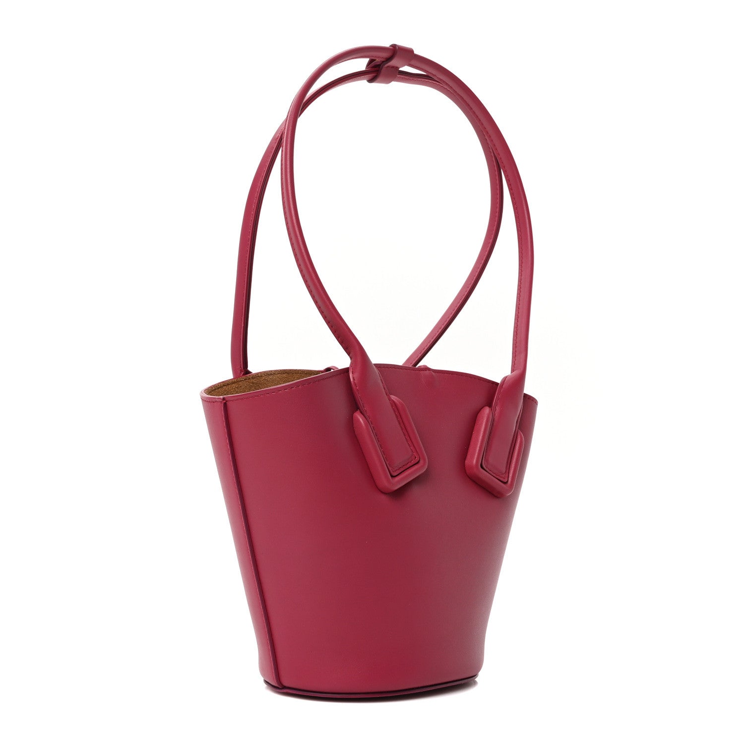 Bottega Veneta Calfskin Small Basket Tote Amaranto 3 of 9