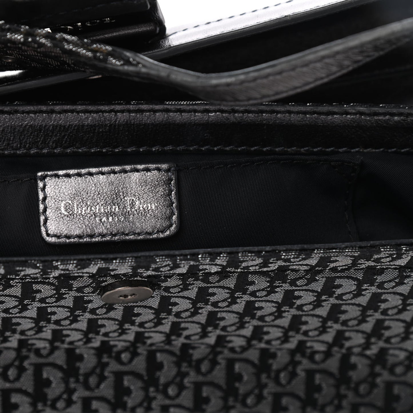 Metallic Monogram Street Chic Shoulder Bag Black