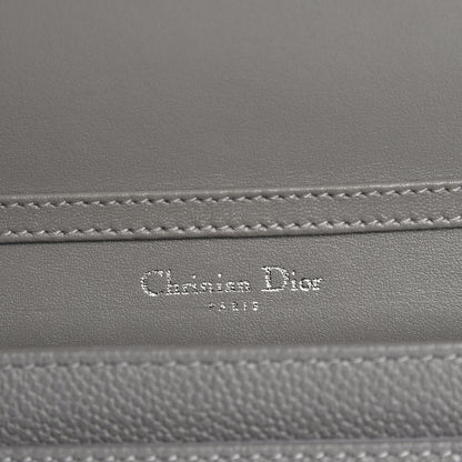 Christian Dior Grained Calfskin Diorama Wallet on Chain Pouch Gris 7 of 8