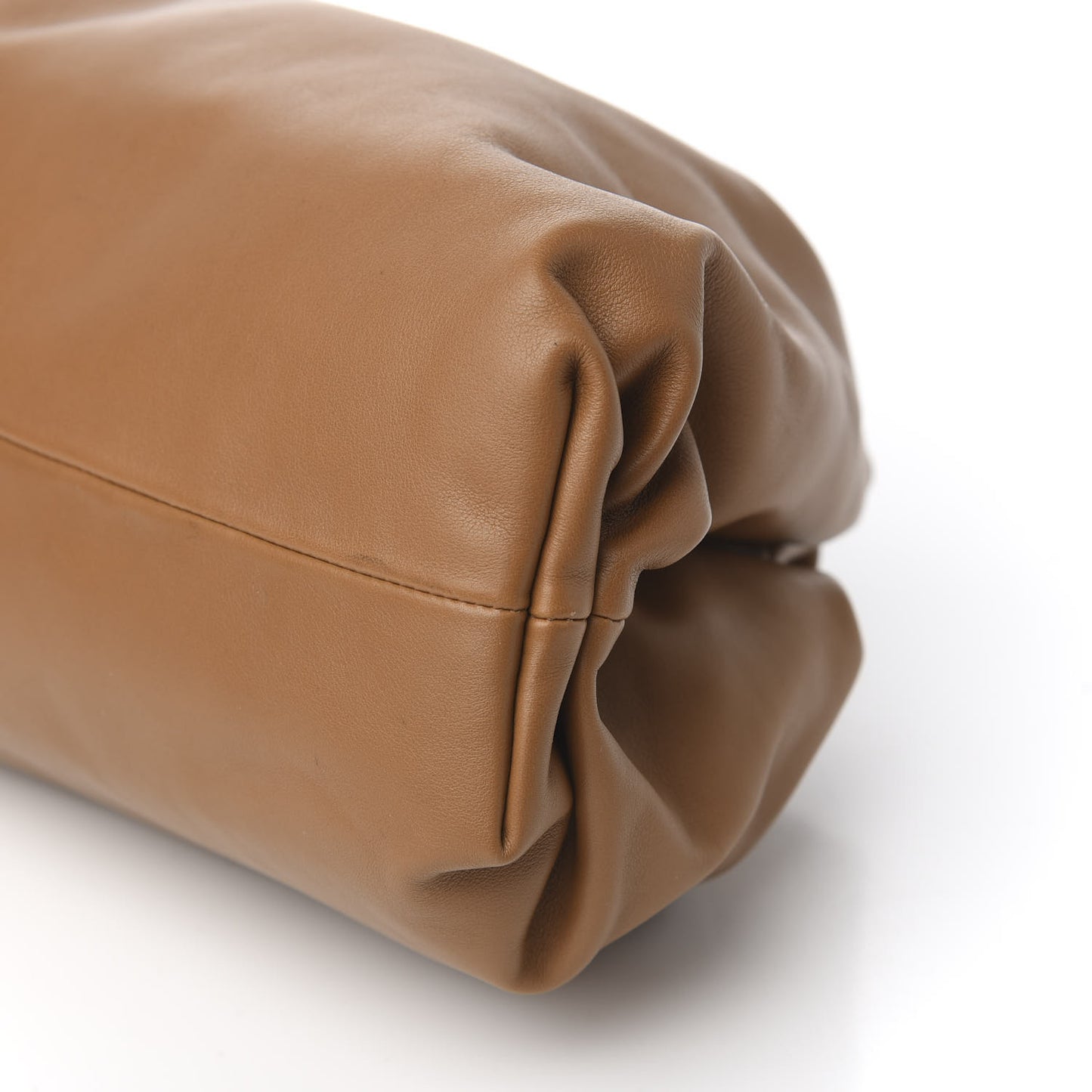 Smooth Butter Calf The Pouch Oversized Clutch Cammello