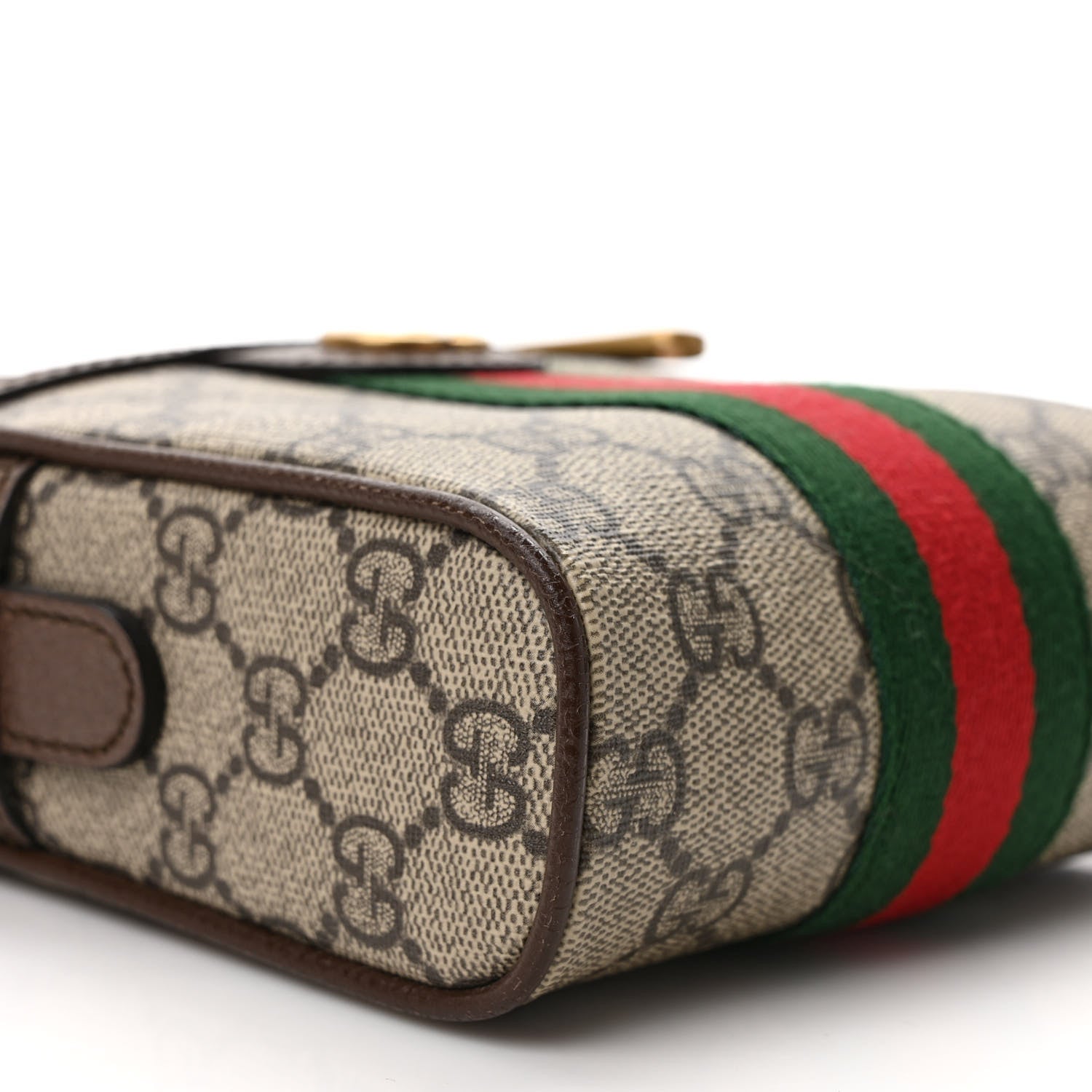 Gucci GG Supreme Monogram Web Mini Ophidia Messenger Brown 8 of 10