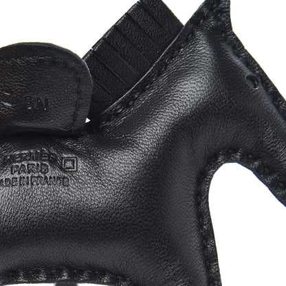 Hermes Milo Lambskin Matte Alligator Touch Grigri Rodeo Horse Bag Charm PM So Black 3 of 4