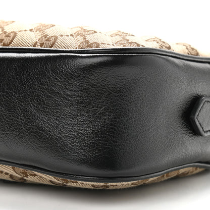 Gucci Monogram Matelasse Diagonal Small GG Marmont Chain Shoulder Bag Beige Black 9 of 9