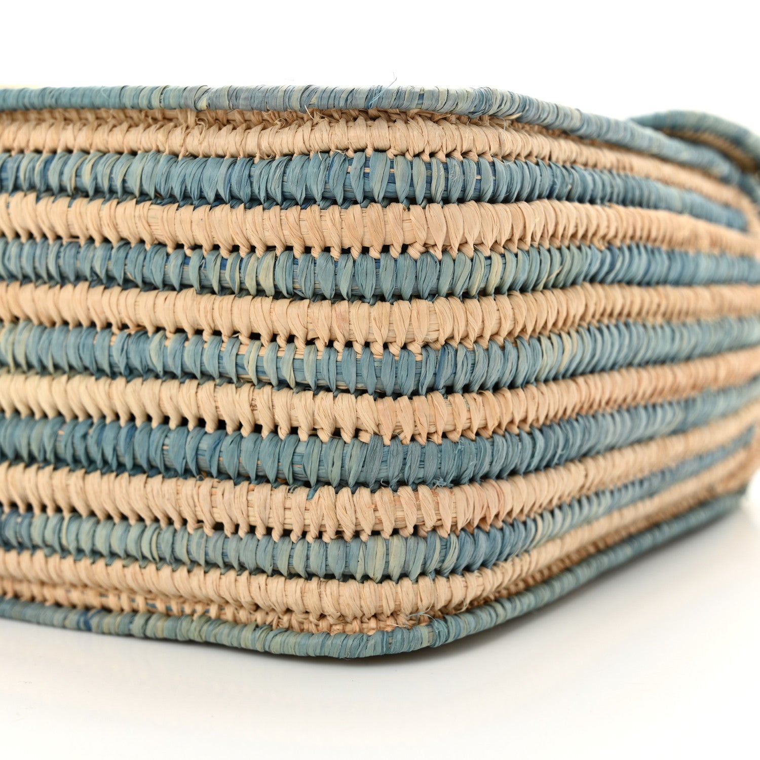 Gucci Raffia Woven Small GG Marmont Shoulder Bag Natural Light Blue 10 of 11