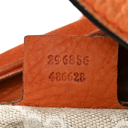 Gucci Nubuck Medium Soft Stirrup Shoulder Bag Orange 6 of 9
