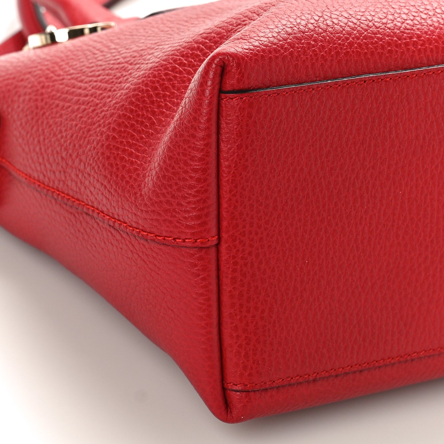 Dollar Calfskin GG Charm Satchel Red