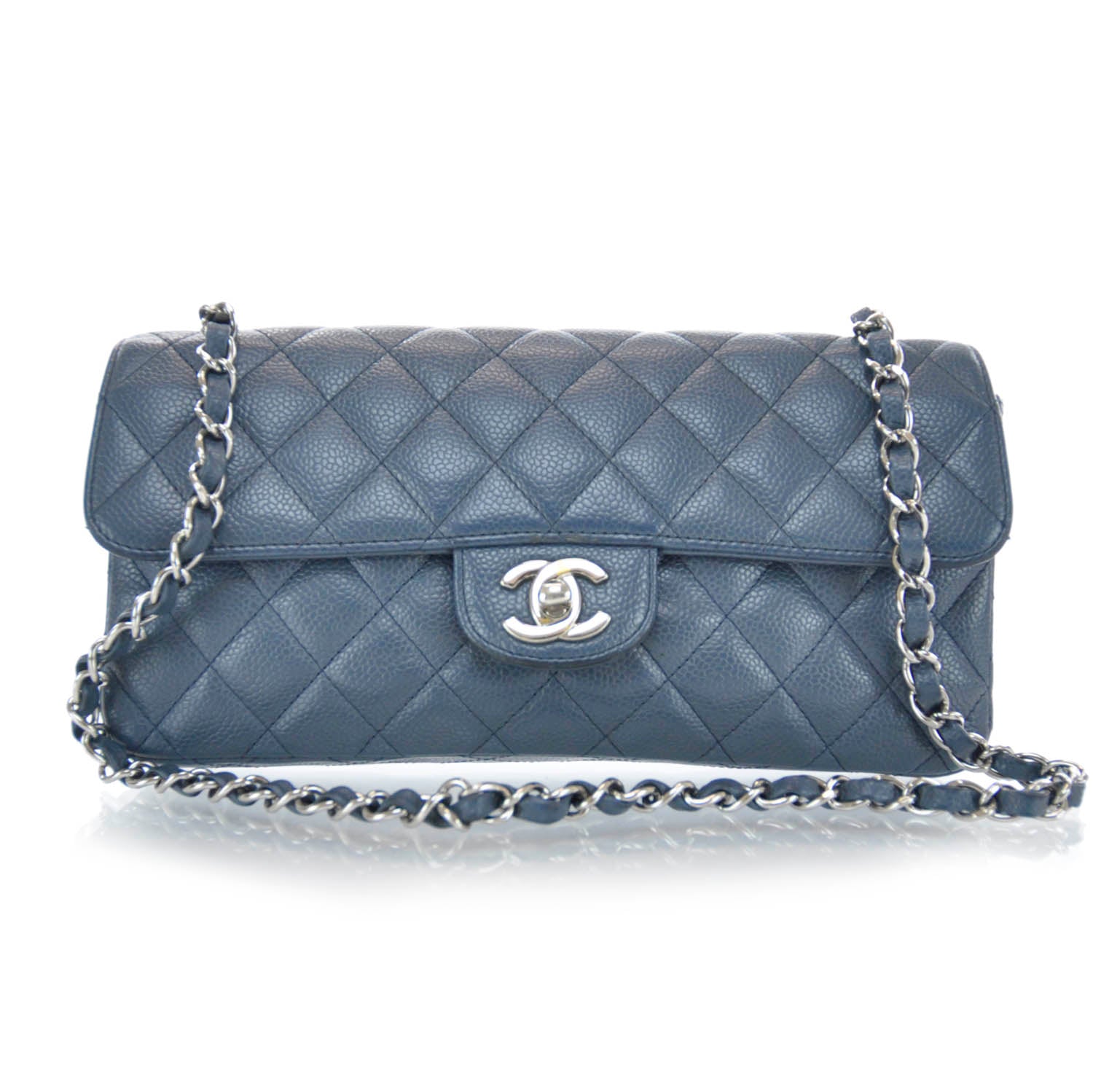 Chanel Caviar East West Flap Blue 1 of 9