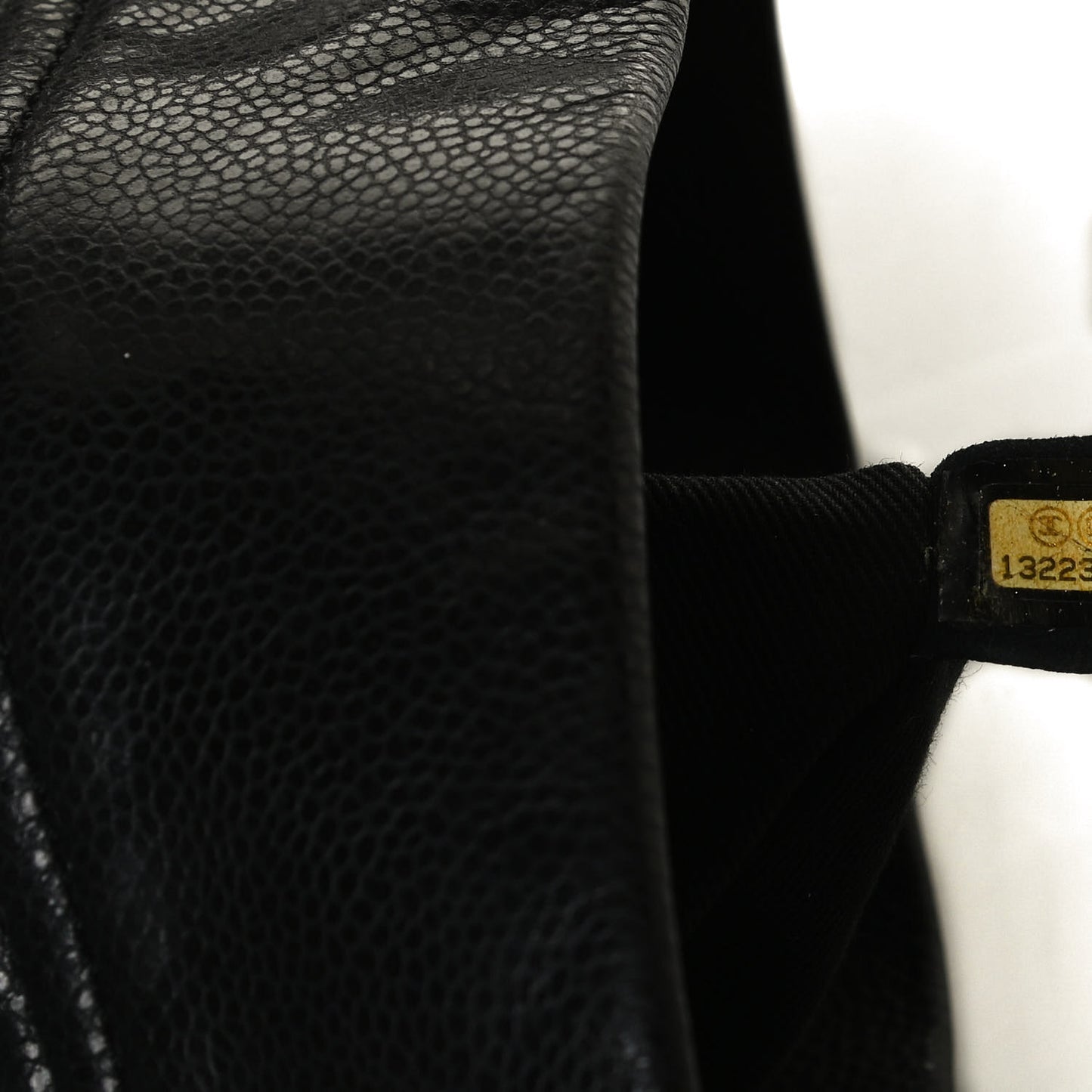 Soft Caviar Large Timeless CC Shopping Tote Black