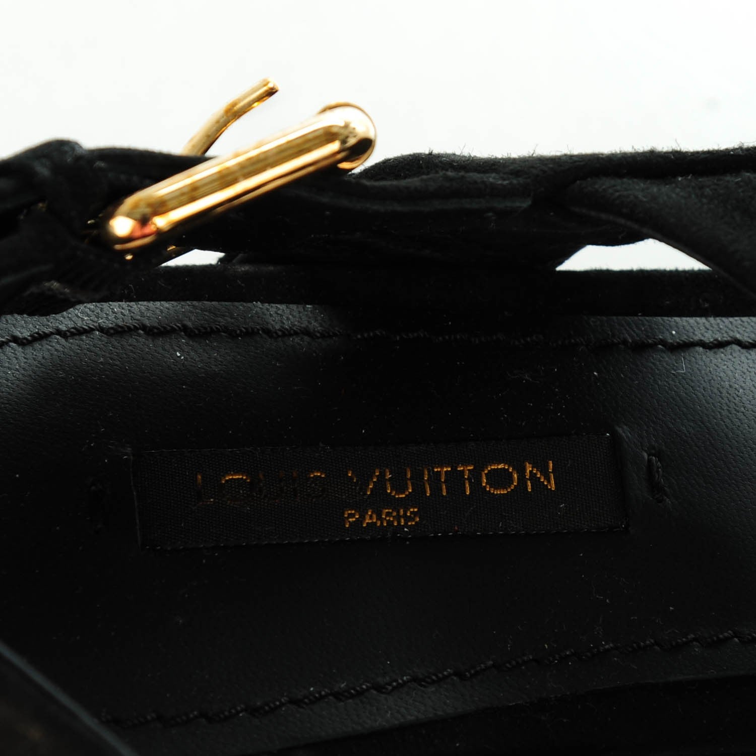Louis Vuitton Suede Kid Golden Hour Flat Sandals 38 Black 7 of 9