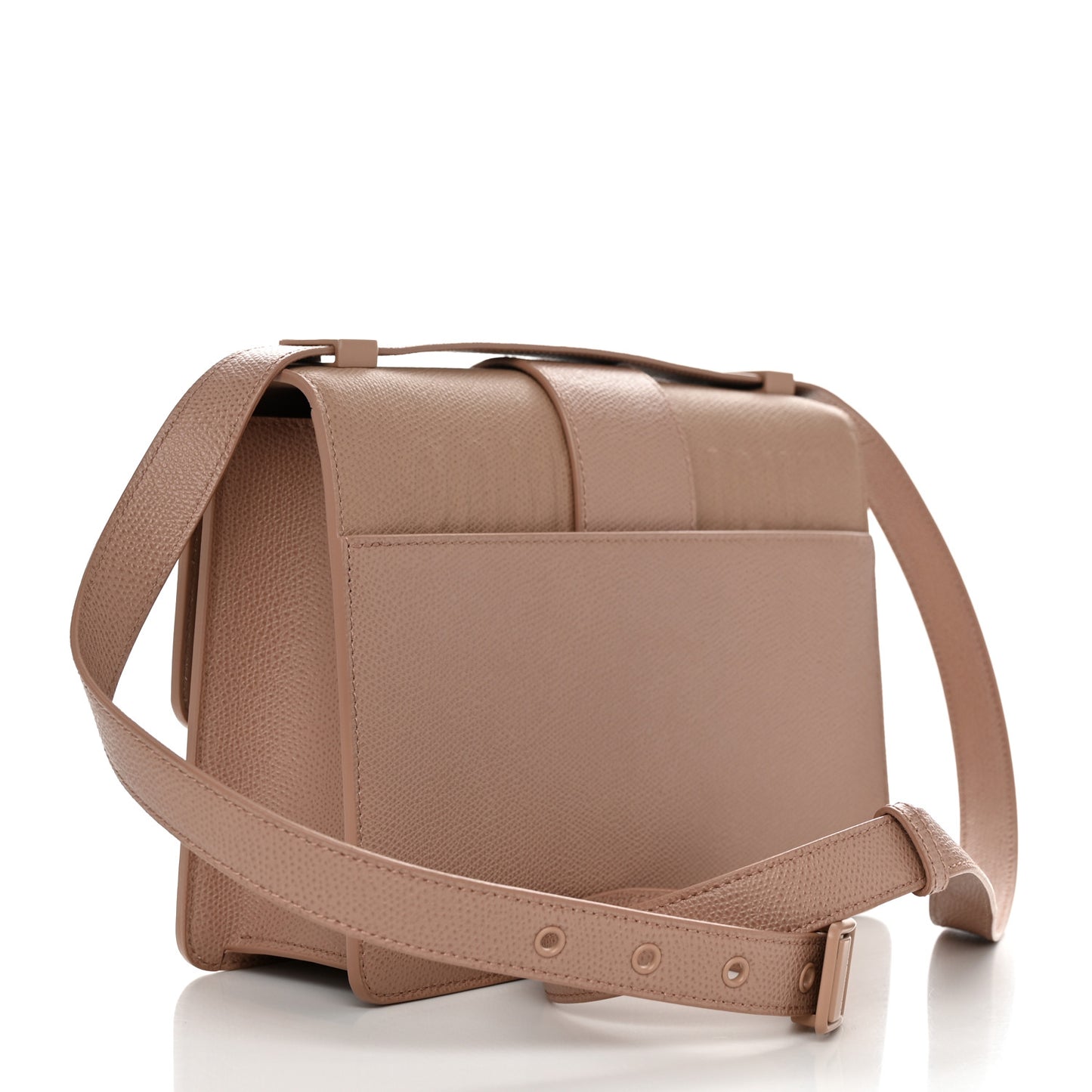 Ultra Matte Grained Calfskin 30 Montaigne Flap Bag Blush