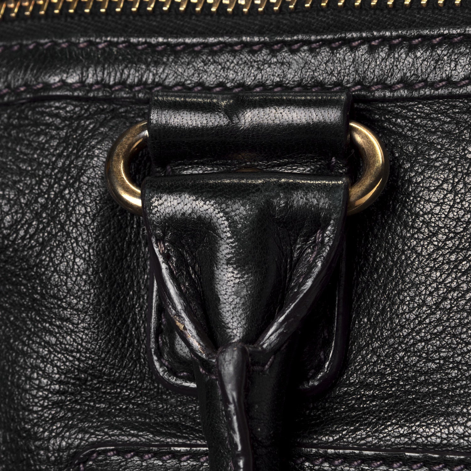 Prada Cervo Deerskin Shopping Satchel Black 8 of 10