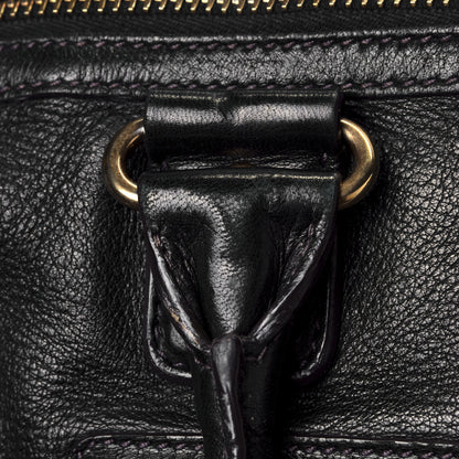 Prada Cervo Deerskin Shopping Satchel Black 8 of 10