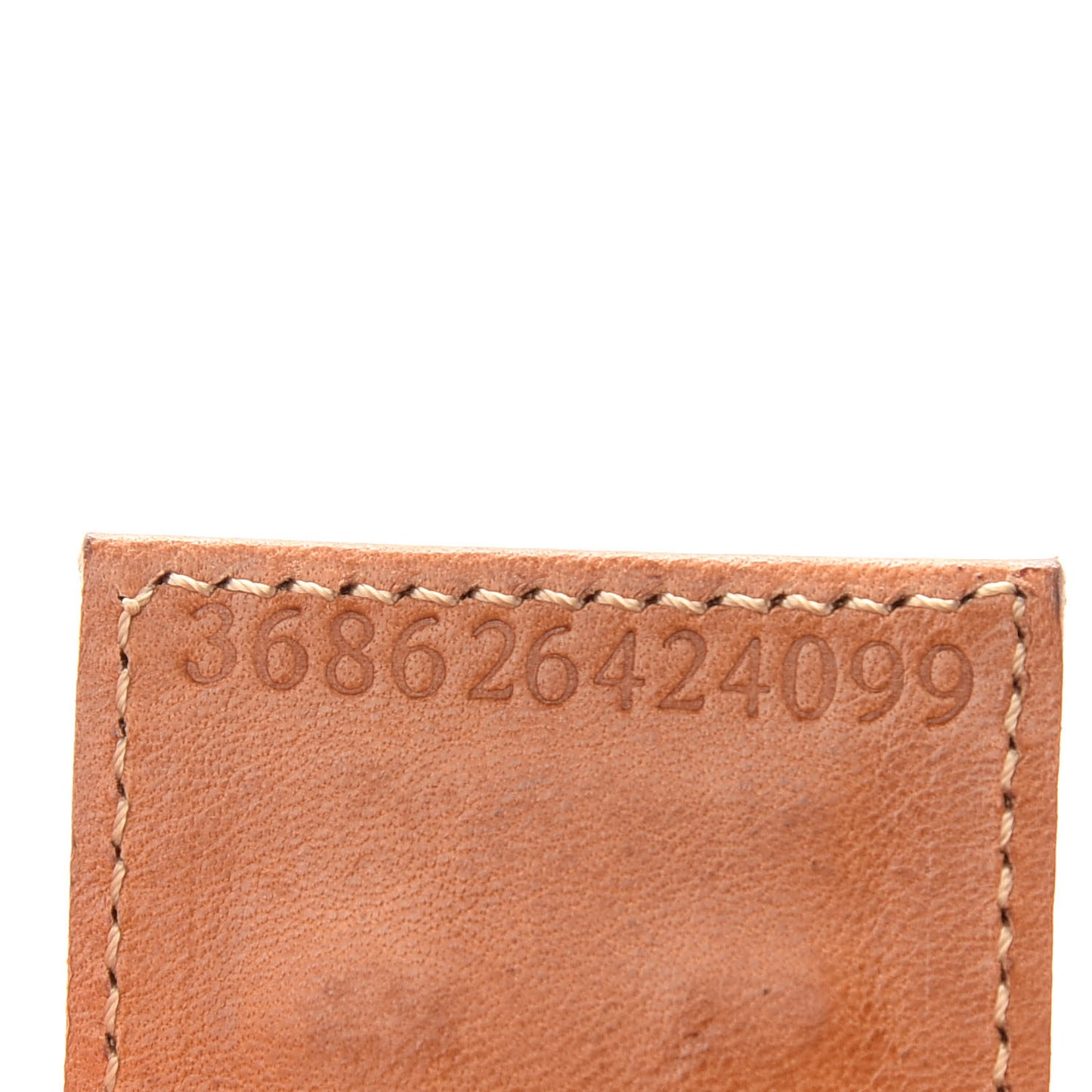 Calfskin Whipstitch Baguette Brown
