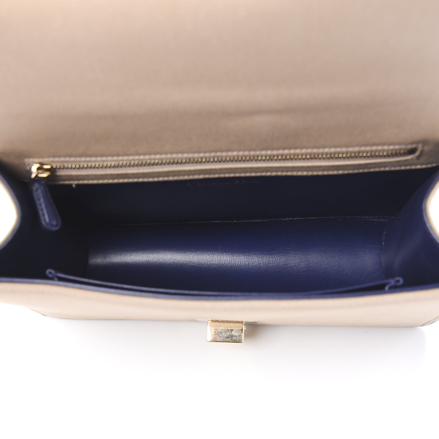Christian Dior Velvet Monogram Small Diorama Satchel Blue Yellow 4 of 9