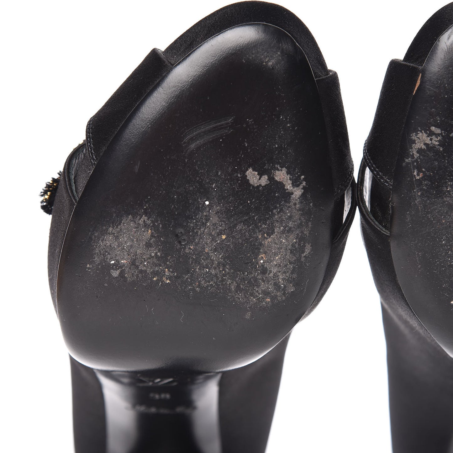 Satin Athen Peep Toe Pumps 38 Black