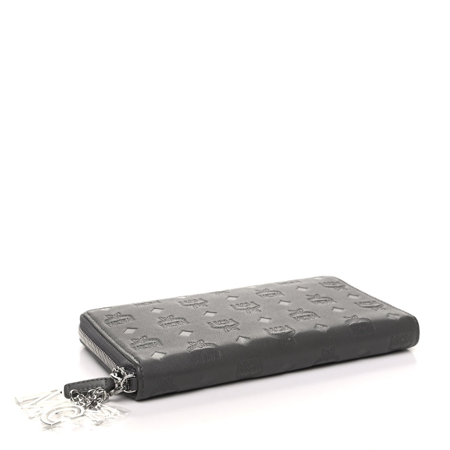 Calfskin Ottomar Monogram Klara Zip Wallet Grey