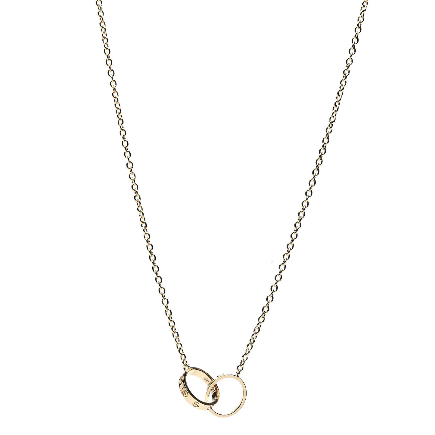 18K Yellow Gold Interlocking LOVE Necklace
