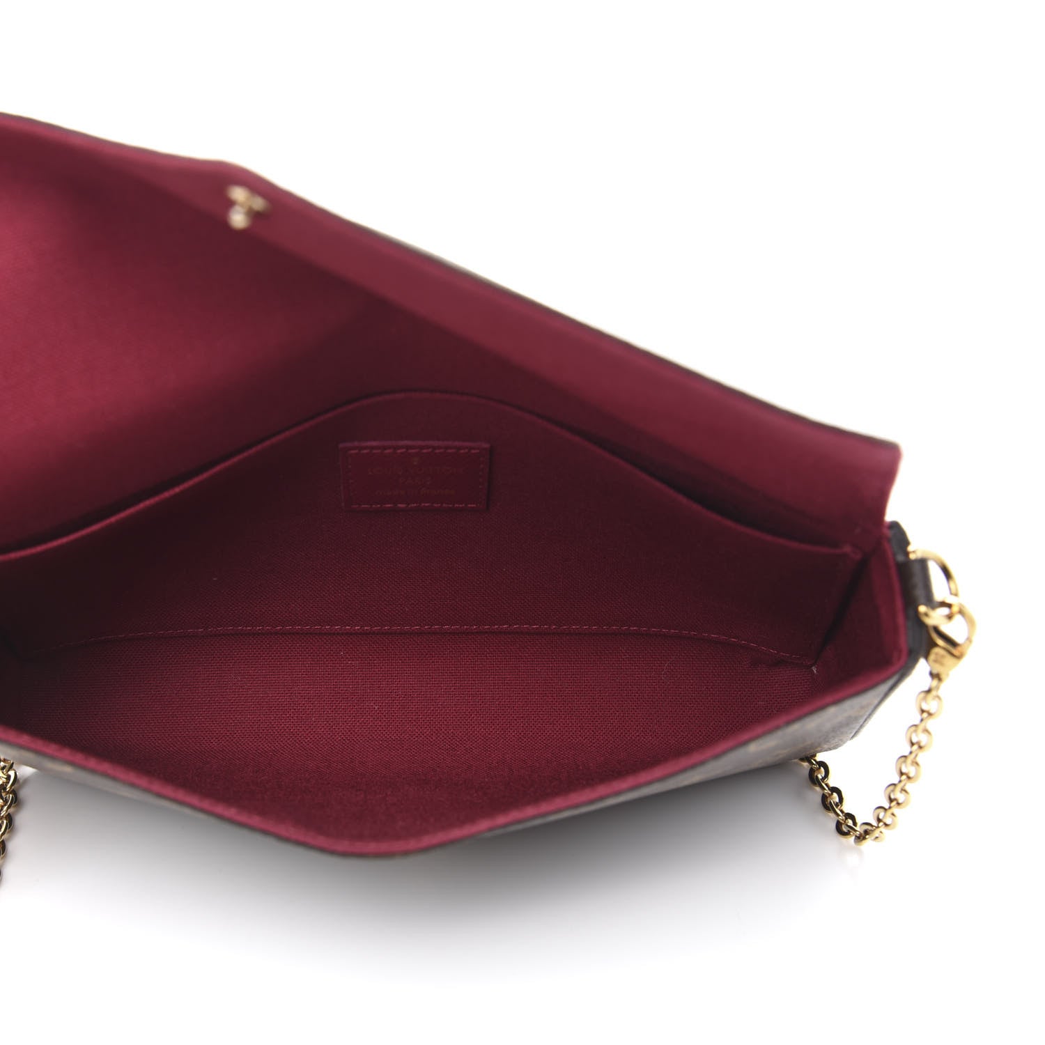 Louis Vuitton Monogram Pochette Felicie Chain Wallet Fuchsia 5 of 11