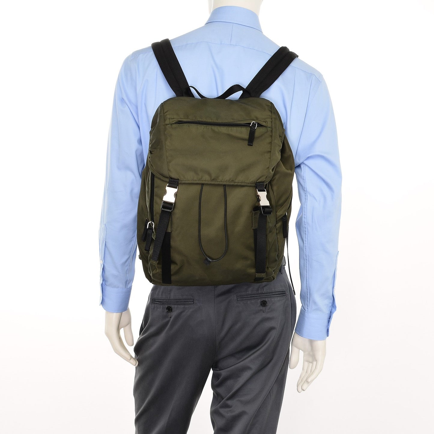Nylon Double Buckle Backpack