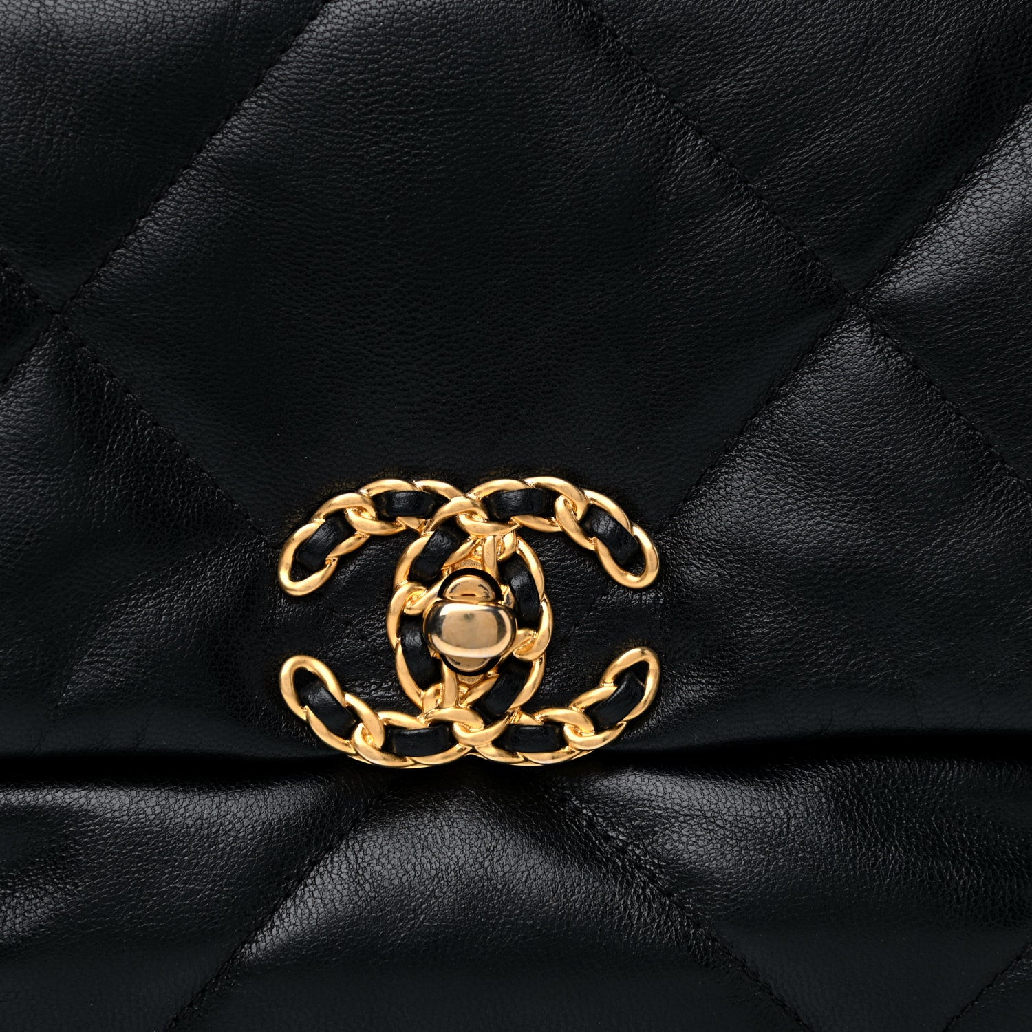 Chanel Goatskin Quilted Medium Chanel 19 Flap Black 7 of 10