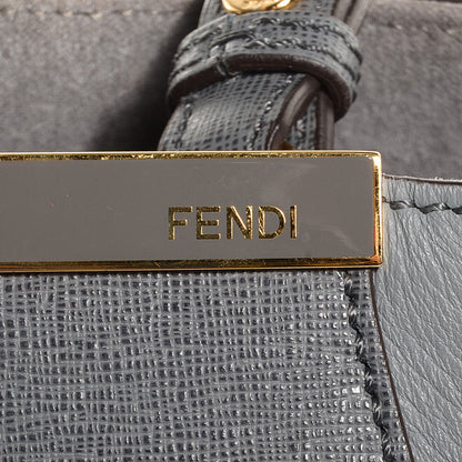 Fendi Vitello Elite Flamingo Regular 2Jours Tote Grigio Grigio Chiaro 10 of 10