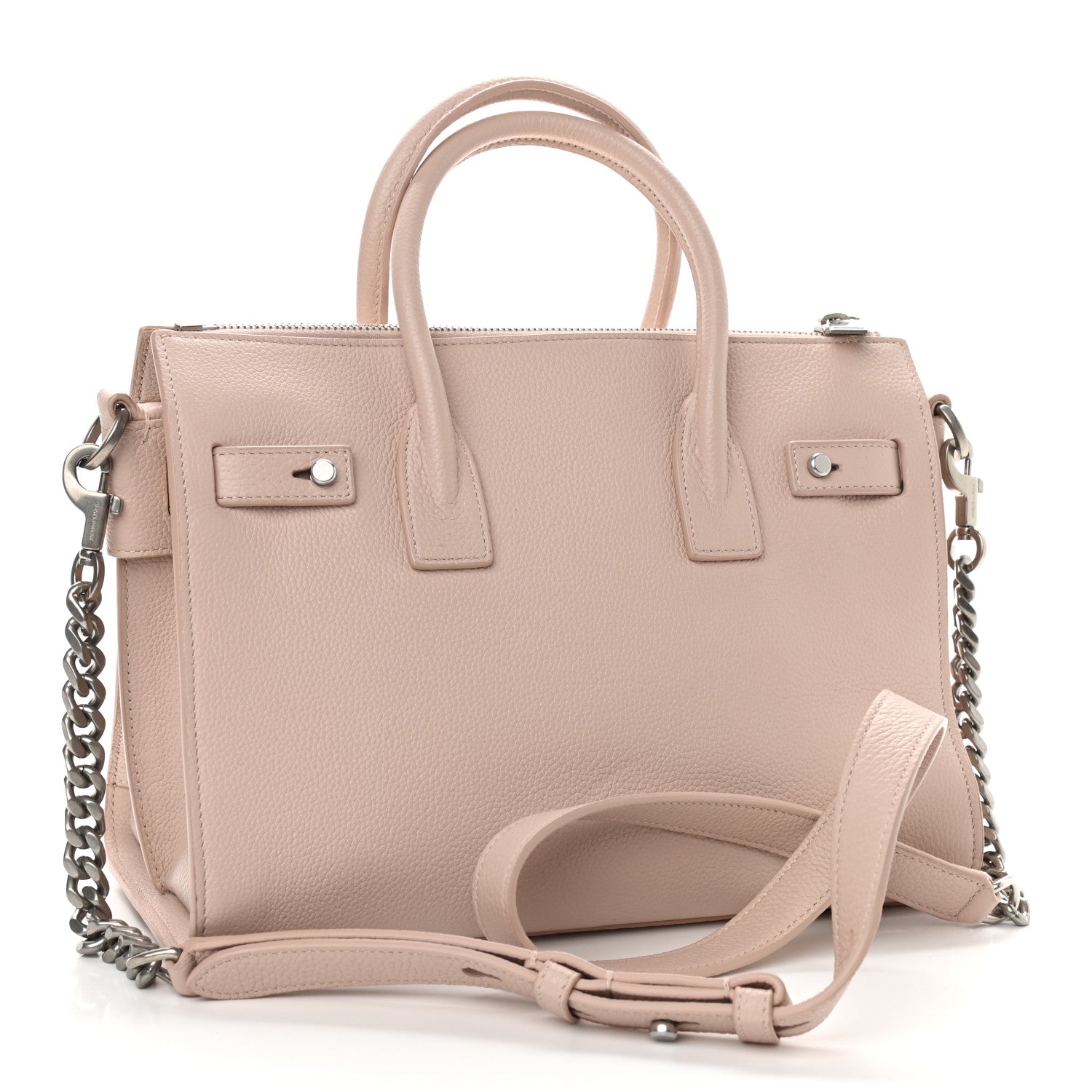 Saint Laurent Grained Calfskin Baby Supple Sac De Jour Marble Pink 3 of 13
