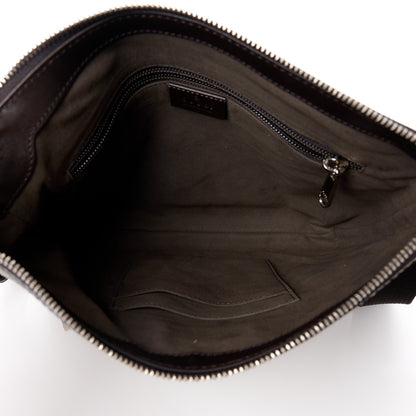 Gucci GG Supreme Monogram Selleria Calfskin Small Flat Side Zip Messenger Bag Beige Ebony Cocoa Dark Chocolate 5 of 12