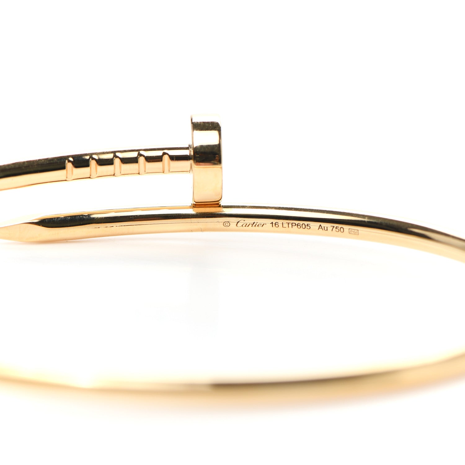 Cartier 18K Yellow Gold Small Juste Un Clou Bracelet 16 4 of 5