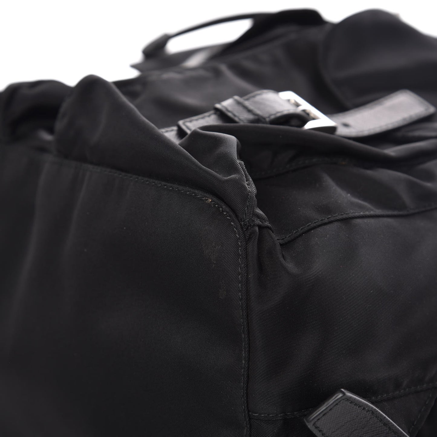 Nylon Vela Saffiano Backpack Black
