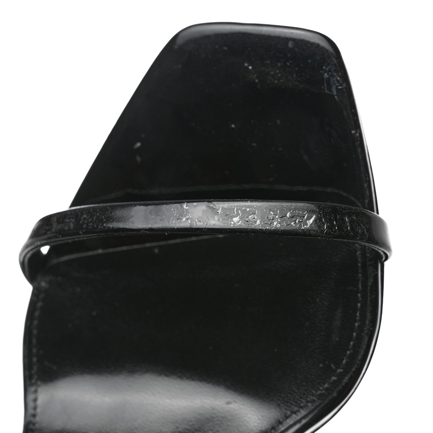 Saint Laurent Patent Calfskin Opyum Sandals 36.5 Black 8 of 9