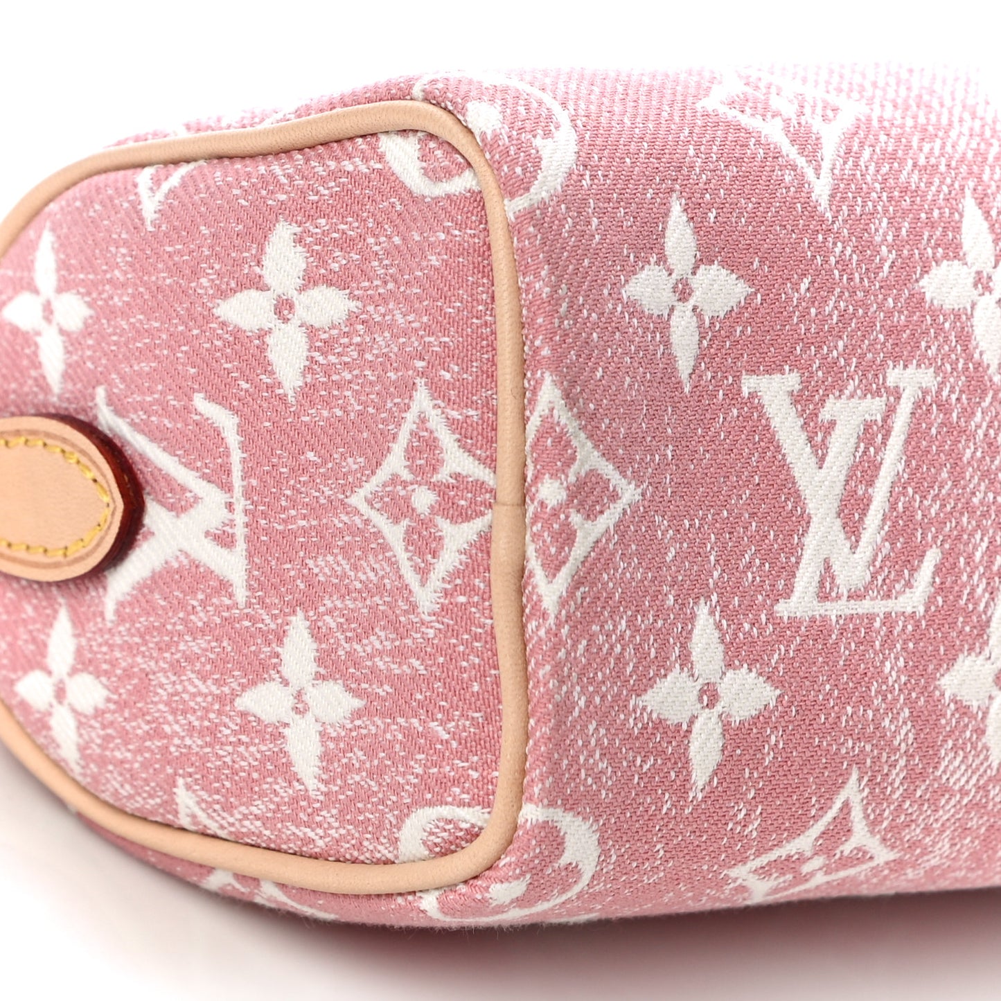 Monogram Jacquard Denim Nano Speedy Bandouliere Pink