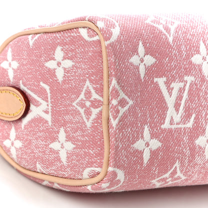 Louis Vuitton Monogram Jacquard Denim Nano Speedy Bandouliere Pink 9 of 11